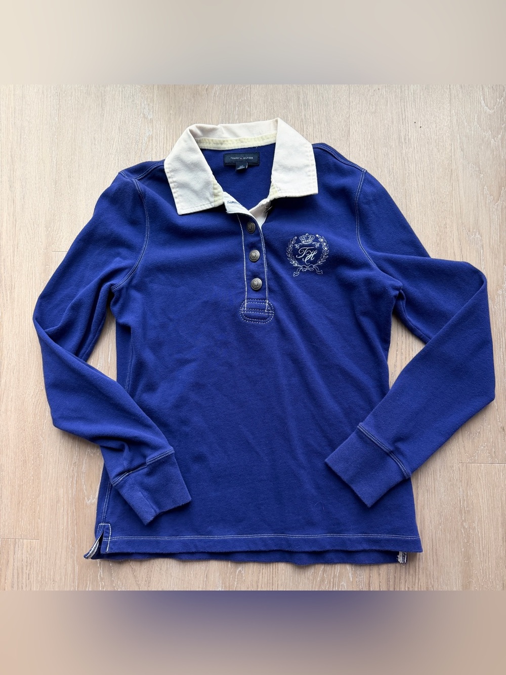 Tommy Hilfiger Royal blue/purple rugby polo shirt